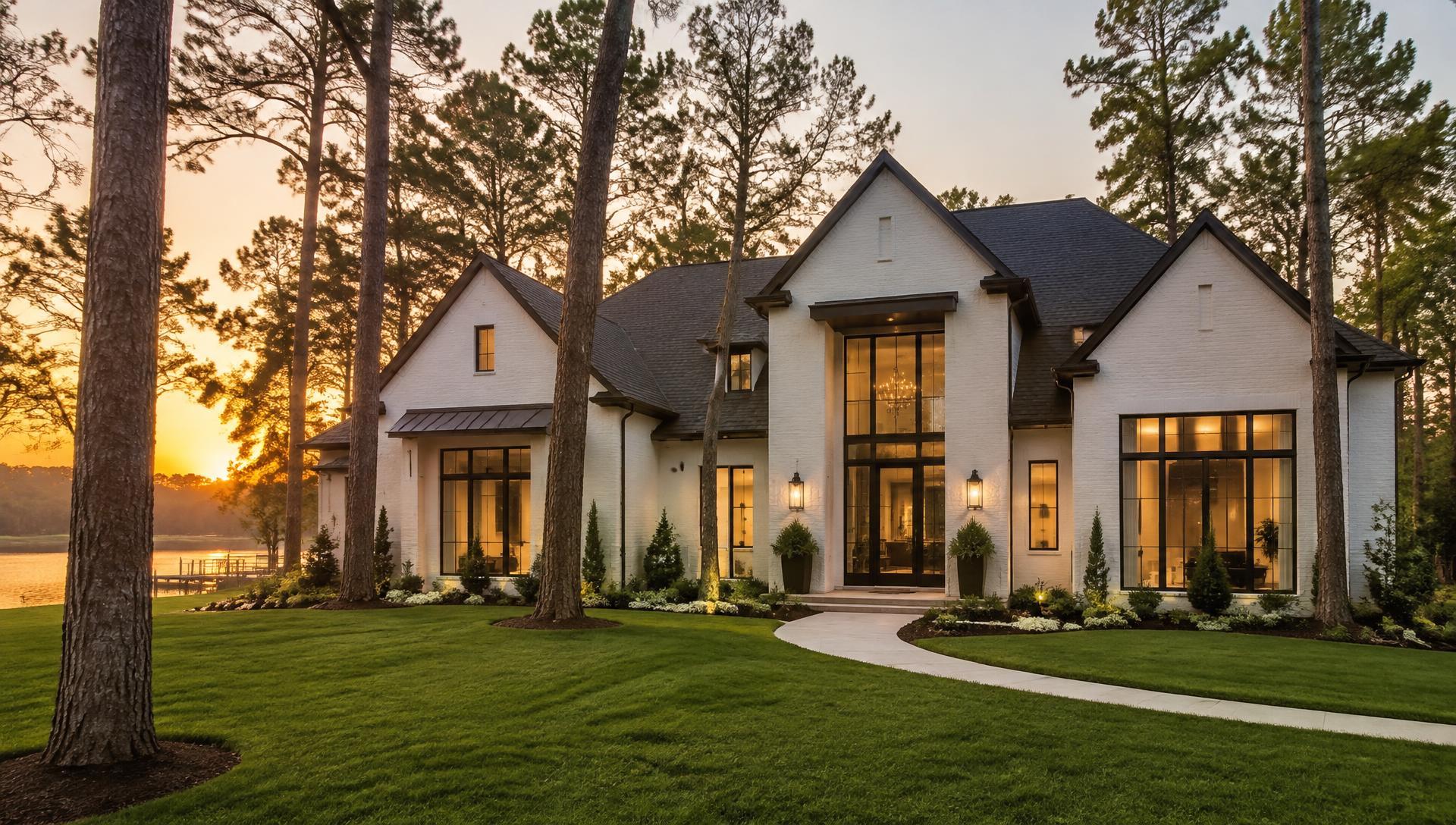 New-construction home among pine trees in Montgomery, Texas
